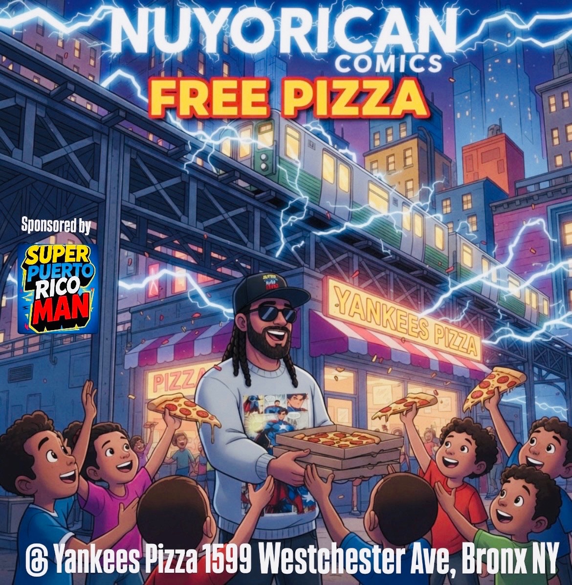 MRCAKEAVE's tweet image. May 8 3p-5p or while supplies last, Free pizza and free slushies for the first 10 kids! We appreciate all the love and support. We All The Way Up! Yerrr! We OUTSIDE! @nuyoricancomics  #popup #giveback #pizza #bronx