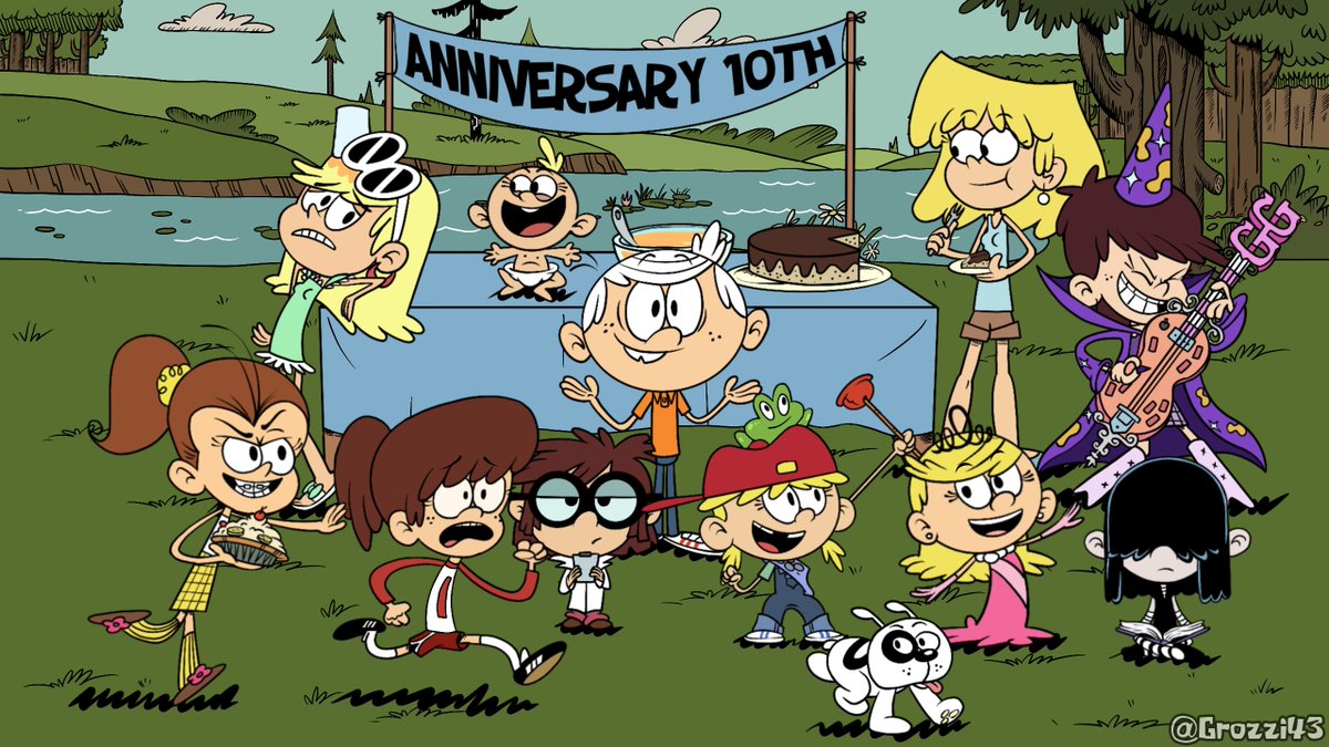 Grozzi43's tweet photo. 10 Years of Being LOUD

#TheLoudHouse #Nickelodeon #10YearAnniversary #LilyLoud #LisaLoud #LolaLoud #LanaLoud #LucyLoud #LincolnLoud #LynnLoud #LuanLoud #LunaLoud #LeniLoud #LoriLoud https://t.co/Gs7ejubfeK