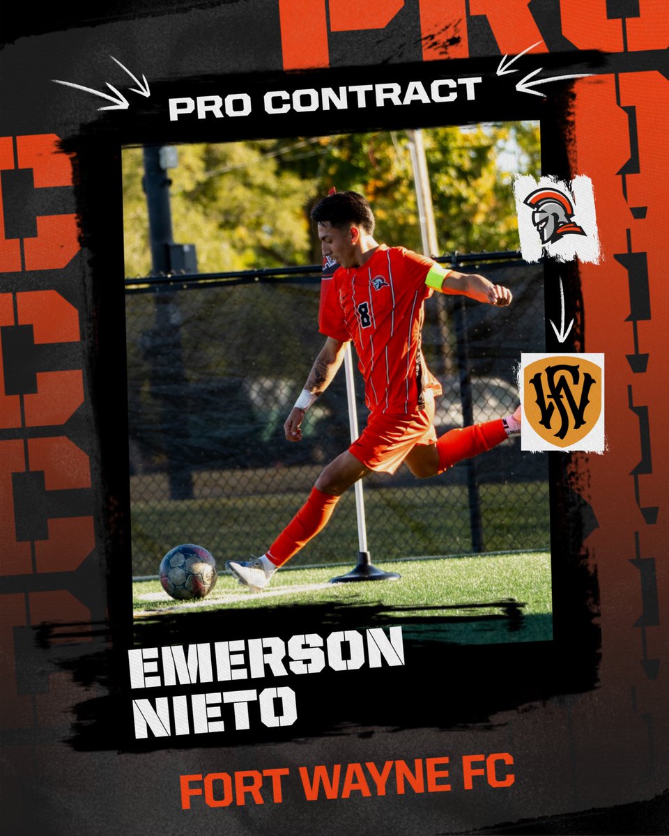 INTechMSoccer's tweet photo. PRO CONTRACT SIGNED❗️❗️❗️

Congratulations to Emerson Nieto for signing his first professional contract with Fort Wayne FC!

| #UpTheTech | ⚫️🟠 https://t.co/Utnmx1sl7J