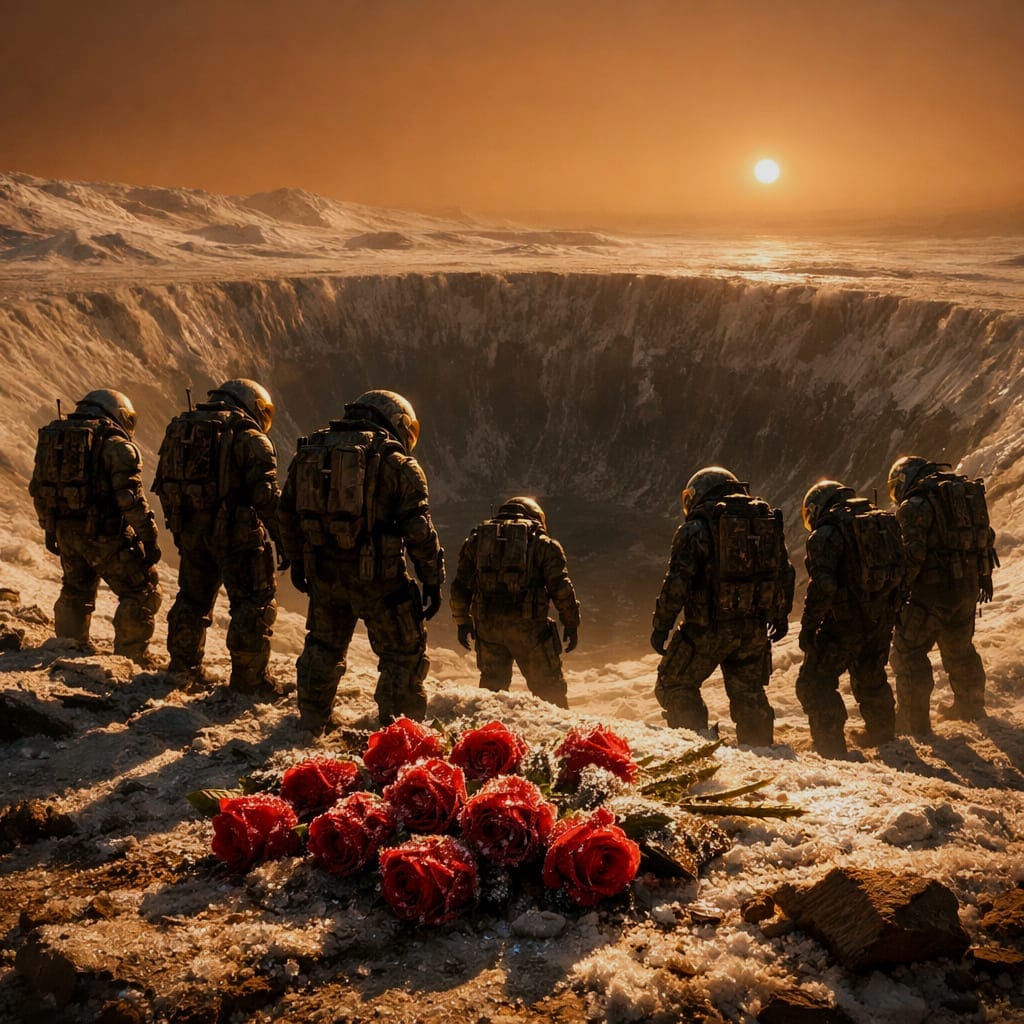 DavidPahor's tweet image. #vss365 #scifisat #OneSentence #strangehorizons (156 wds) 
Earth’s Fury  
I struggle to remember the drawn-out winter dawn as the Sun crept higher into the sky’s haze, turning it more reddish orange with each standard day, the methane lakes becoming sullen mirrors of molten