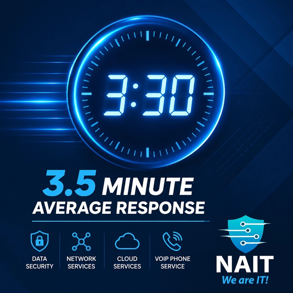 arizona_it's tweet image. Myth #5: "Response time doesn't matter." ⏱️ A delay can be the difference between a minor attempt and a total data breach. We guarantee a 15-minute response time because speed is your best defense. ⚡ #FastResponse #CyberDefense #ITSupport
