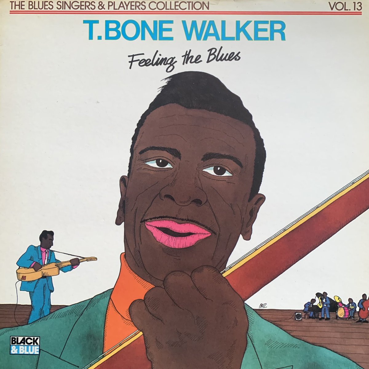 ayama5's tweet image. #Blues 79
T-Bone Walker / Feeling the Blues 
Georges Arvanitas(P)
Hal Singer(Ts)
というジャズ系メンバーを迎えたフランス録音盤。落ち着いた雰囲気のブルースを楽しめる良盤でジャケのイラストも好み
Feeling the Blues
youtu.be/H7FVB7lUw9I?si… 
I Want A Little Girl
youtu.be/LX8kv-GukhQ?si…