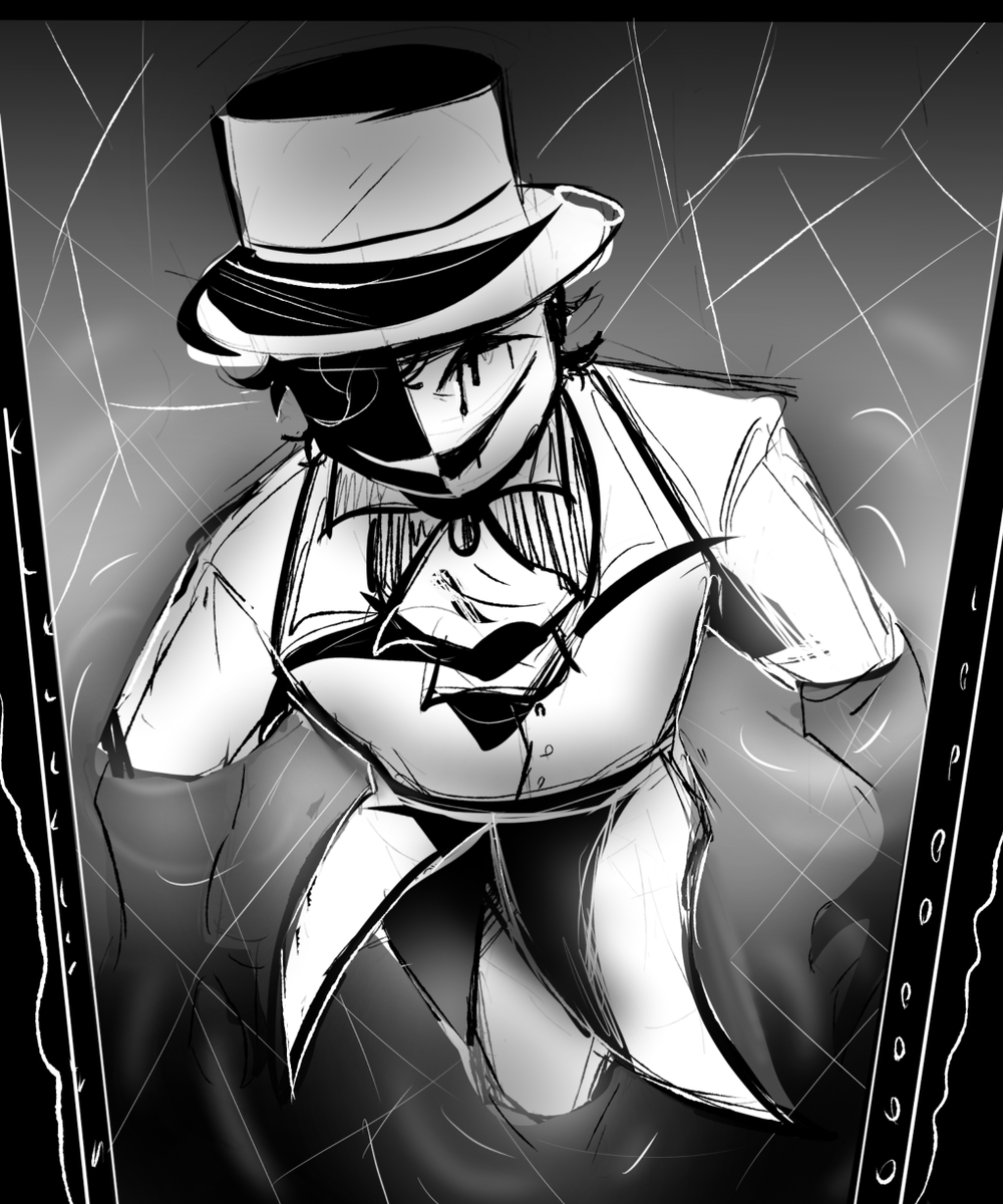 scribble_tea6's tweet photo. Tfc art collab with one of my friends 
Rendered the jester woo :3 

Trent render each others skeches 
 #tfc #jester  #tickettaker #thefreakcircus https://t.co/1gqT95Ra9K