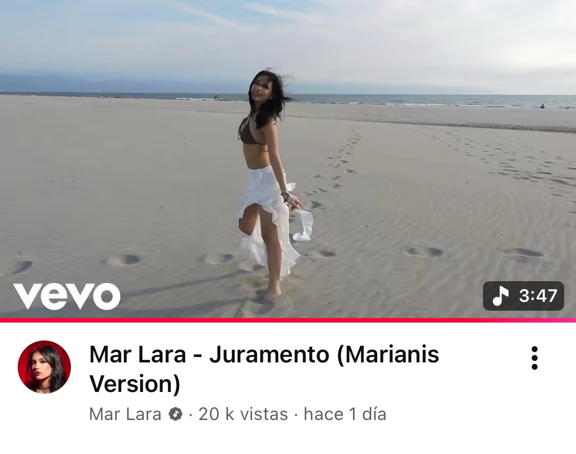 Juramento (Marianis Versión) ❤️

Alcanza las 20.000 reproducciones en YouTube 🎧

—Mantiene 3,825,000 de puntos de Hype y se pone en el #1 de los 100 videos con mas hype de la semana en México💫

El hype ayuda a que más personas vean el video ✨
🔗youtu.be/m-RqRUzJtMQ?si…