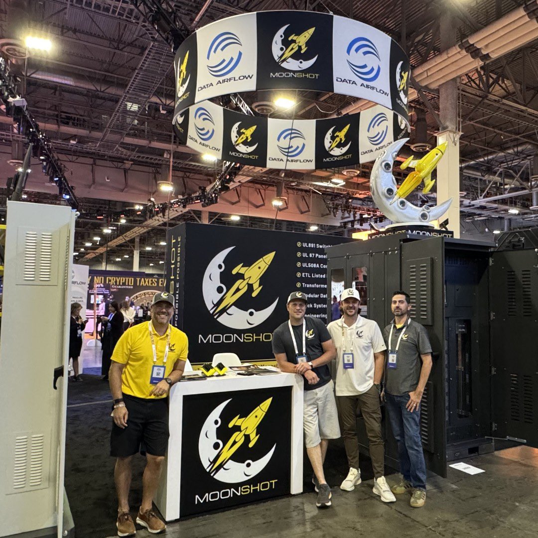 moonshotmining's tweet photo. Bitcoin 2026 wrapped in Vegas.

Spent the week at the Venetian talking with operators, energy partners, and builders working through the real challenges behind scaling Bitcoin and compute.

A lot of conversations around power, data center capacity, and what it actually takes to keep up with demand.

Appreciate everyone who stopped by the Moonshot booth to connect and share what you're building.

Good week, even better perspective coming out of it.

If we missed you, let's connect.