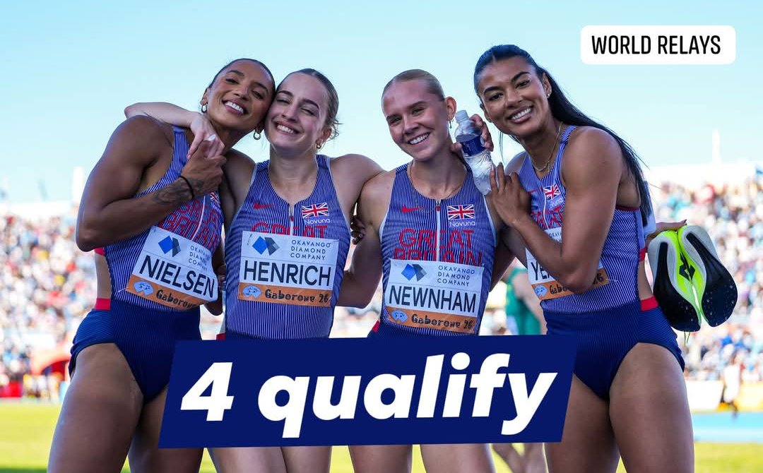 BASCSupporters's tweet image. 4️⃣ out of 6️⃣ 🇬🇧 teams have qualified for the World Relays finals tomorrow and therefore the World Champs next year 🇬🇧

👉 Mixed 4x1
👉 Mixed 4x4
👉 Men's 4x1
👉 Women's 4x4

Go GB!

#World Relays #Gaborone #Botswana 

📸 Erin Groll for World Athletics