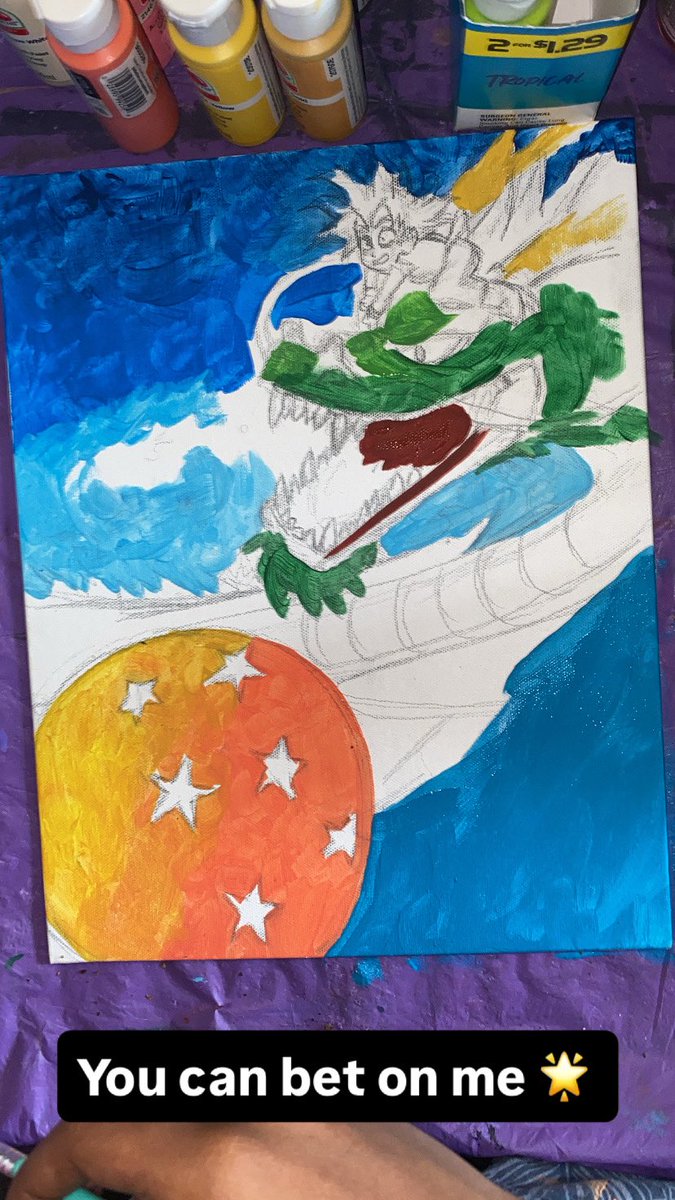 92sturdy's tweet image. You can bet on me 🌟  #working #skills #painting #dbz