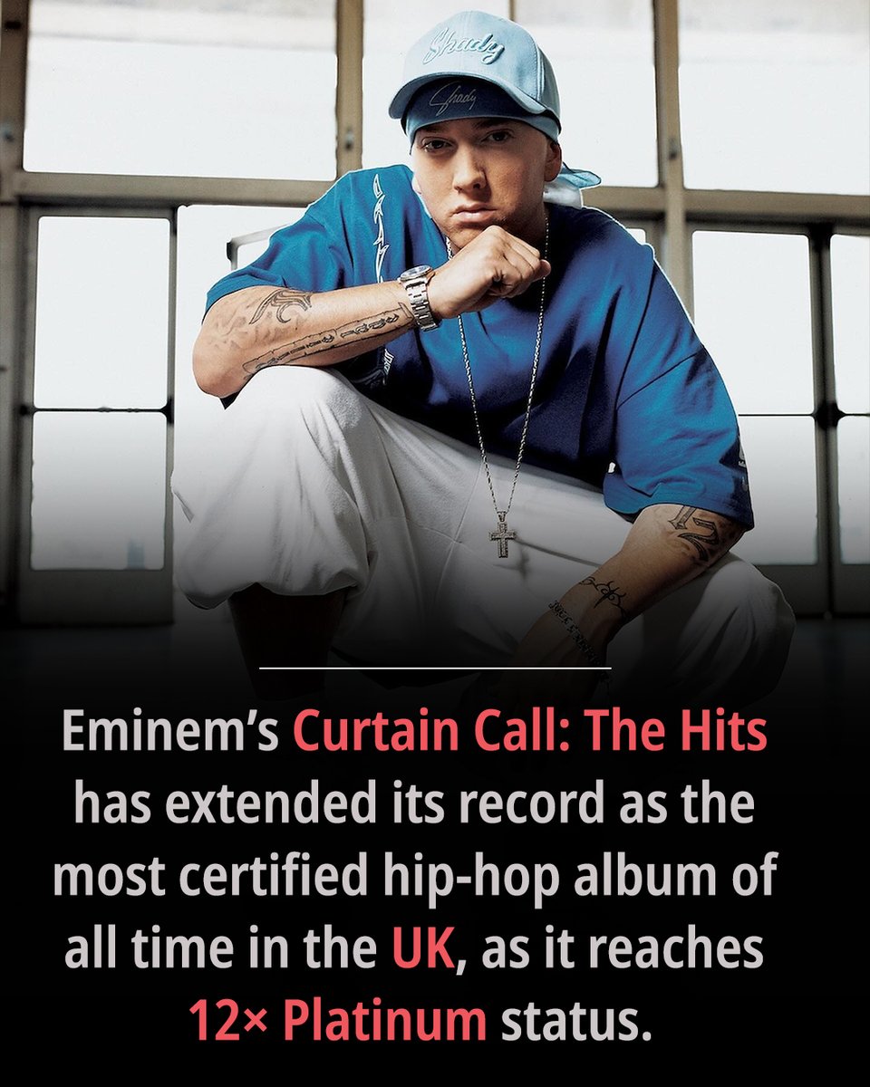 Southpawer's tweet photo. Eminem's "Curtain Call: The Hits" album is now officially 12x Platinum in the United Kingdom! 💿🇬🇧 https://t.co/C1bMQyDNaz