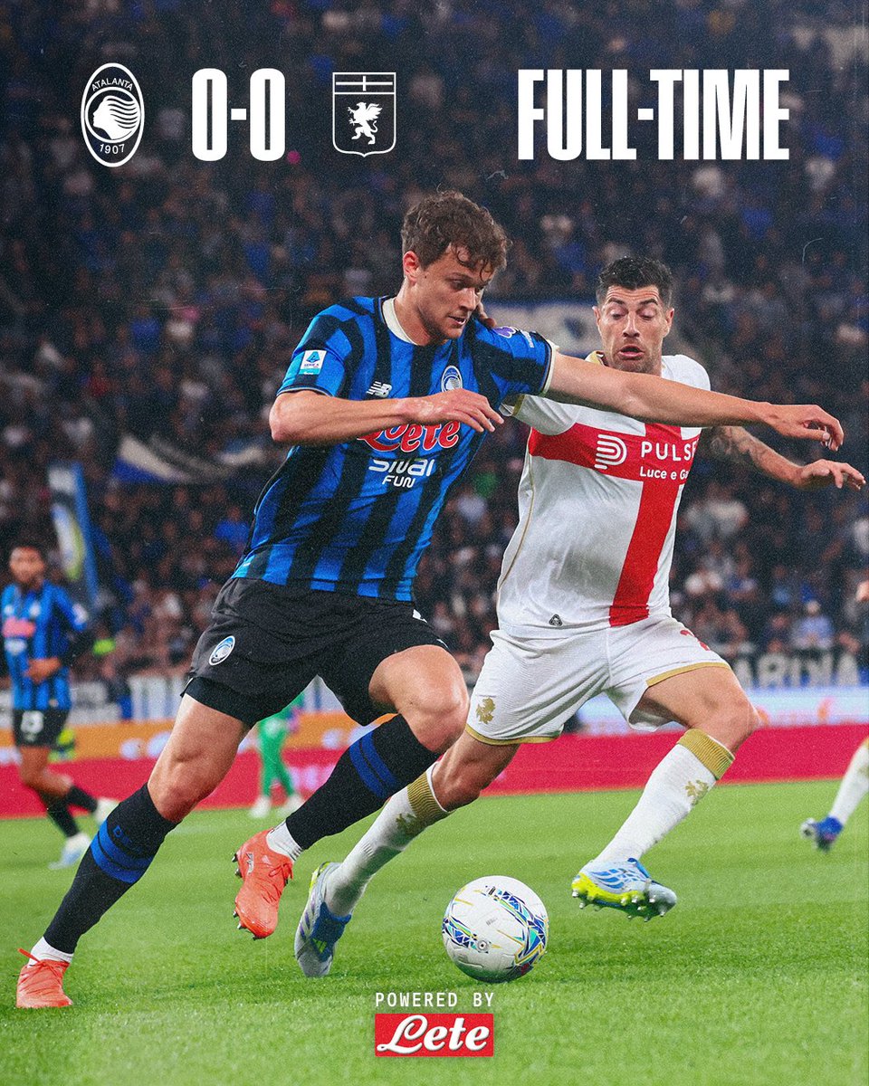 Atalanta_BC's tweet image. Triplice fischio
 
Full-time in Bergamo
 
@acqua_lete | #AtalantaGenoa #GoAtalantaGo ⚫️🔵