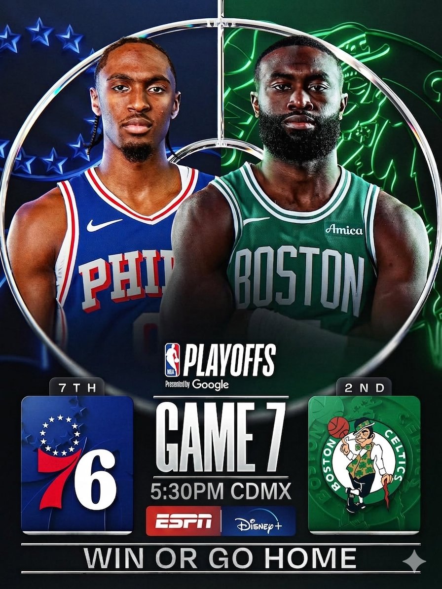 🏀 #NBAPlayoffs | <a href="/sixers/">Philadelphia 76ers</a> (#VamosPhilly) vs. <a href="/celtics/">Boston Celtics</a> (#DifferentHere)
🎙 Relator: <a href="/EJerezESPN/">Ernesto Jerez</a>
🎙 Comentarista: <a href="/obricio7/">fabricio oberto</a>
📺 <a href="/ESPNmx/">ESPN.com.mx</a> 2
⌚️ 17:30 (Exclusivo para México 🇲🇽)
💻📱<a href="/disneyplusla/">Disney+ Latinoamérica</a> (Sólo México)
🤳 #NBAxESPN - #NBAx
Dale RT 🔃