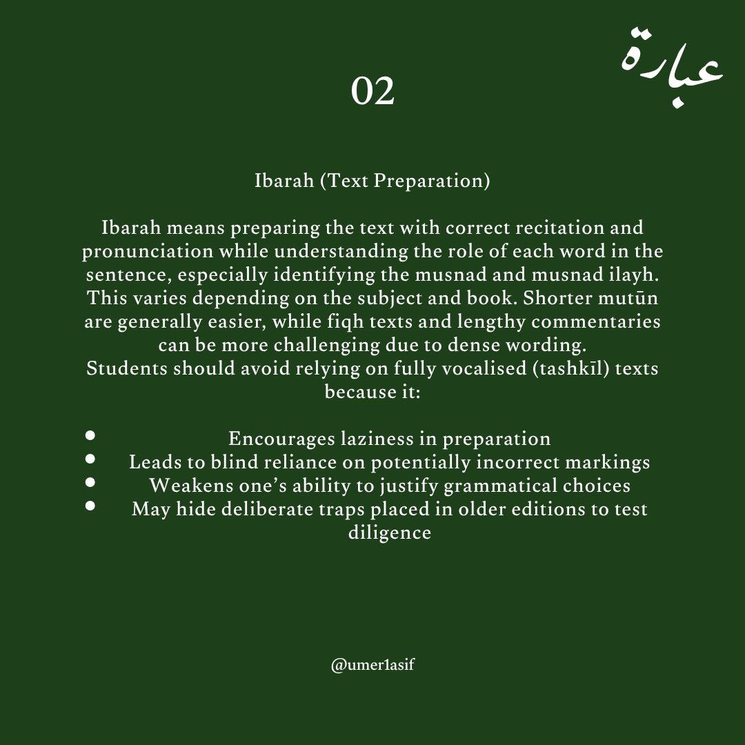 umer1asif's tweet photo. The Bandyalwi method is the gold standard for Dars-e-Nizami. It’s famous for its rigor and the seven steps introduced by the great scholar Allamah Ata Muhammad Bandyalwi Chishti.

These steps help students master complex texts and think critically for themselves. https://t.co/cw6RmiiDtr