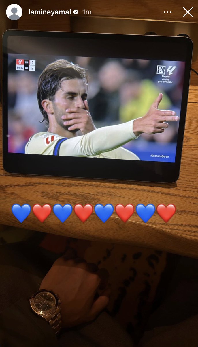 AccessYamal's tweet image. 🚨📲 | Lamine Yamal via IG: "💙❤️💙❤️💙❤️💙❤️"