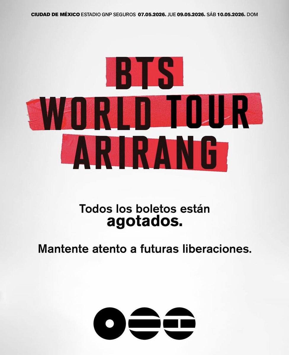 claudrg's tweet photo. Los boletos para BTS agotados

Hice lo posible para ayudar a una amiga pero nomas no pude. 

Ya mejor abran otra fecha, si quieren en lunes o martes, da igual
De todos modos lo van a llenar. Háganlo por sus fans 

#BTS #BTS_ARİRANG https://t.co/szp6xyuu7h