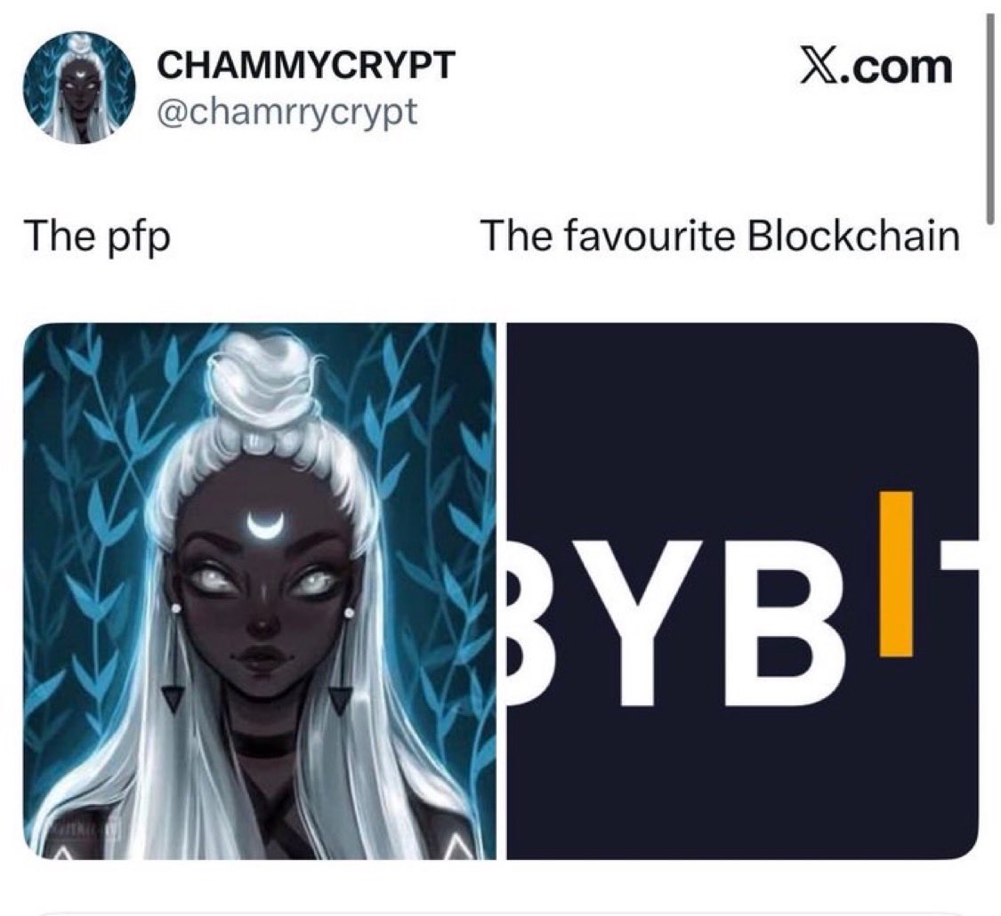 See what InfoFi did to Web3. Bybit, a blockchain 😂
