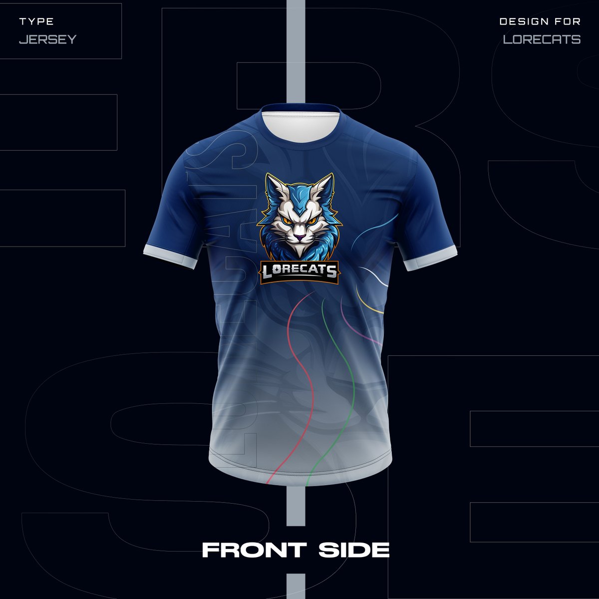 RaphixDesign's tweet image. Just finished the LORECATS Sports Jersey. Front-to-back custom sublimation with gradient fade 🔥

The cat mascot hits different on a full kit.

#JerseyDesign #CustomKit #GraphicDesign #esportsjersey