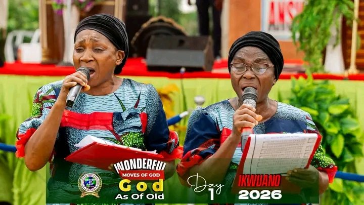TlccrmOfficial's tweet image. DUET SISTERS || THE WONDERFUL MOVES OF GOD AS OF OLD || DAY 1 || ABIA – IKWUANO PROGRAM || MAY 2026

The God of yesterday, whose works inspire reverence, is still moving among His people today.

#Chosen
#TLCCRMOfficial
#PstLazarusMuoka
#Abia2026
#Ikwuano2026