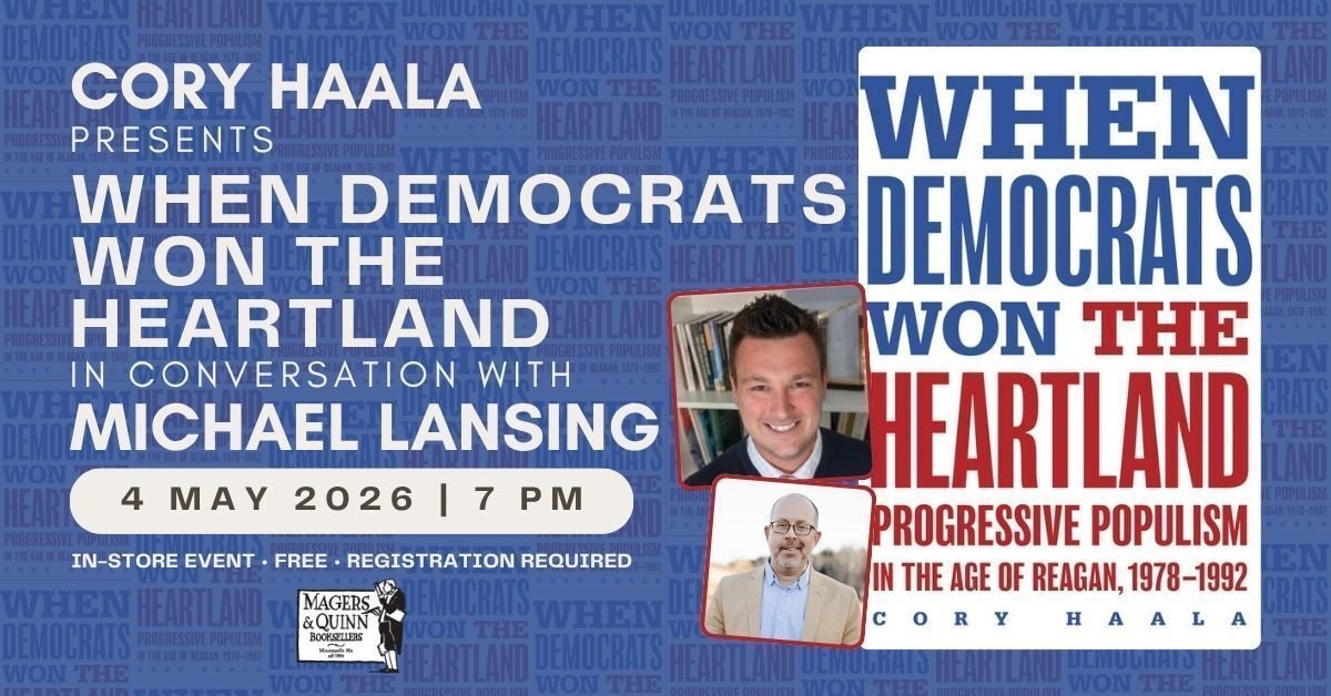 Cory_Haala's tweet photo. Hi MSP friends! If you're around on Monday night, May 4, please consider joining me @magersandquinn for a talk and conversation about my new book! Registration required, link in replies.
I'll have you home in time for the #Timberwolves, I promise. #Wolvesin4 https://t.co/smvQnTikVx