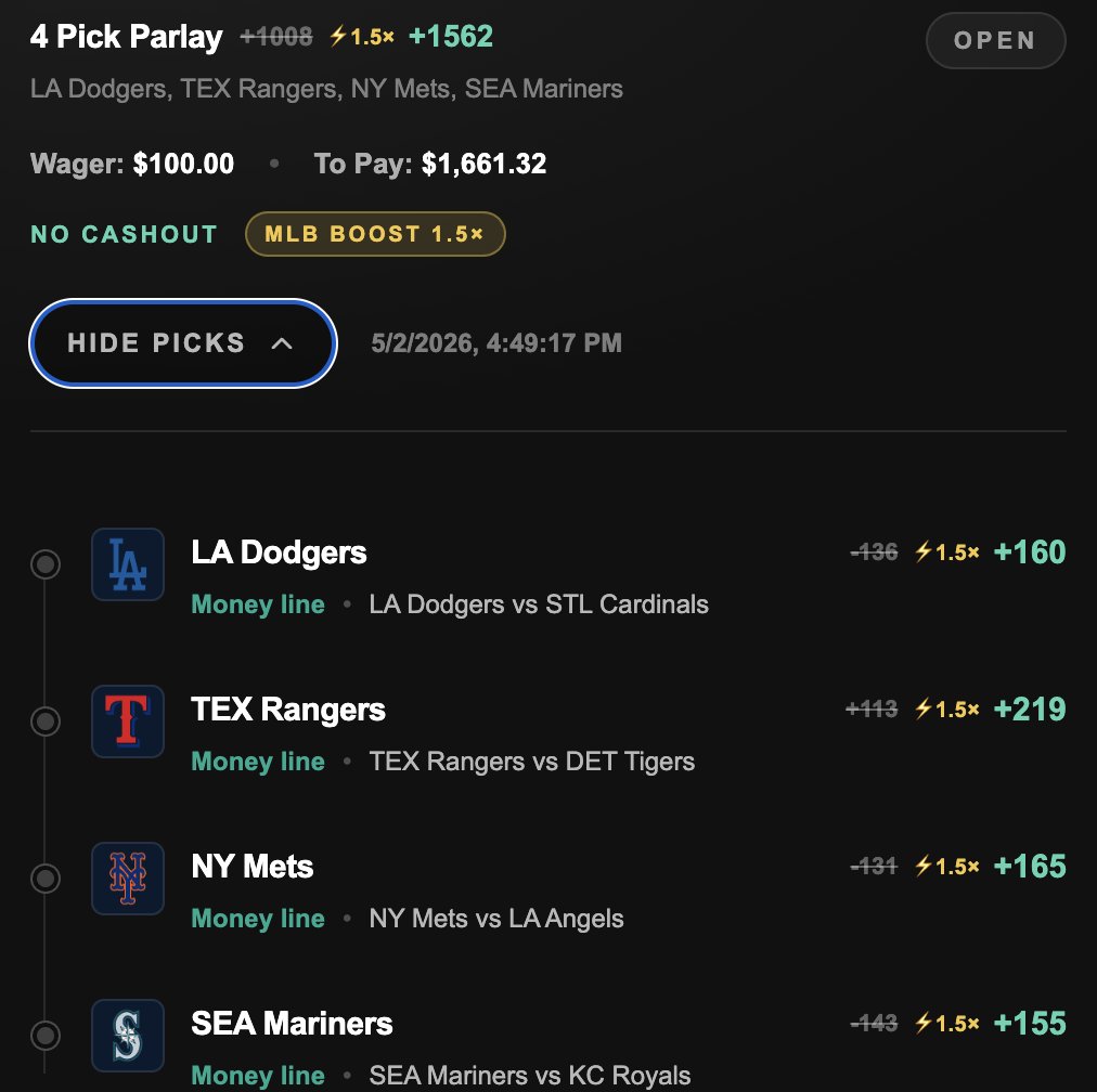 lil_shmoo's tweet image. After Making Bank On UFC Im Chasing With This MLB +1000 Parlay ⚾️

#MLB