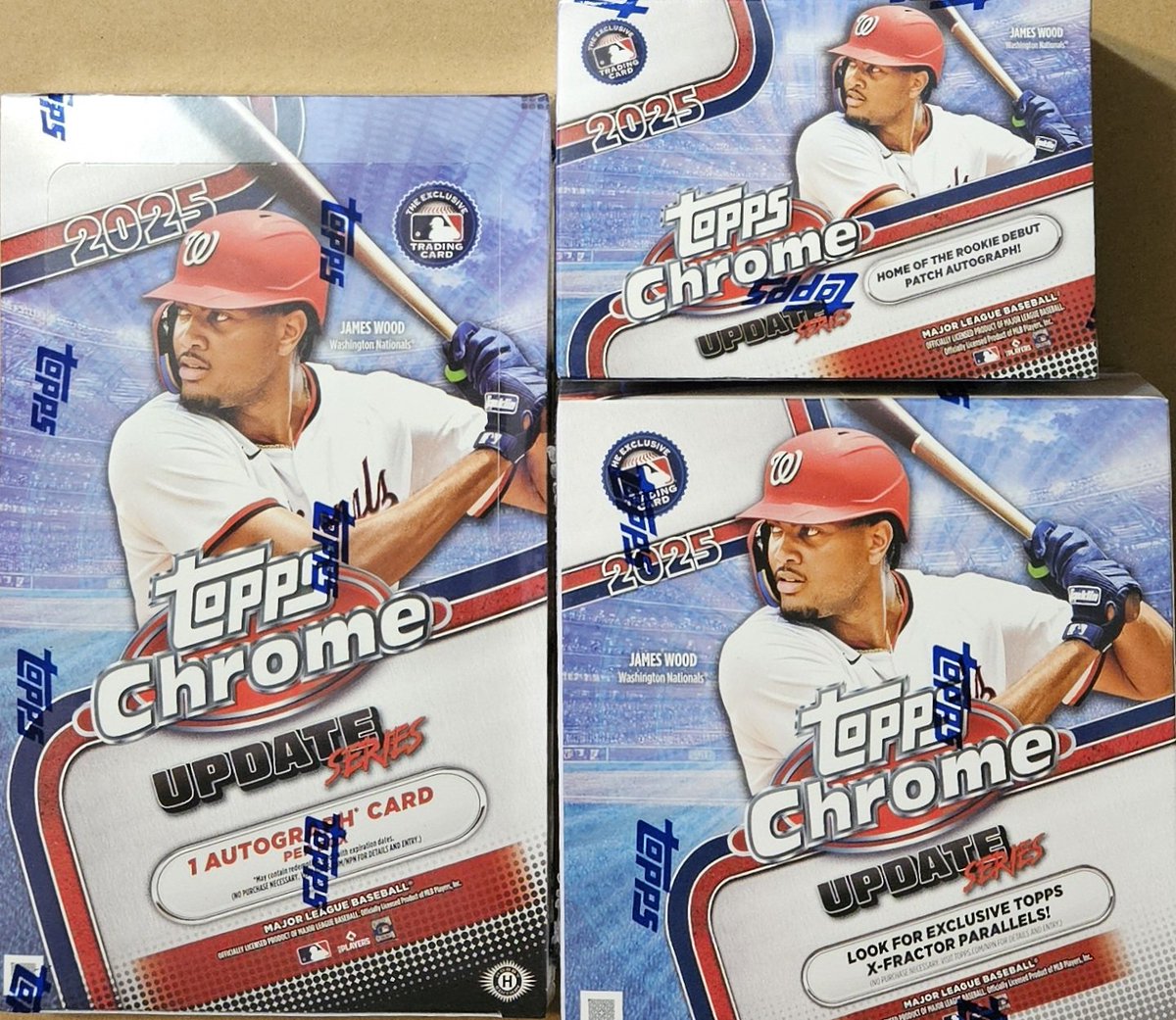 3bangerbreaks's tweet image. 2025 #TOPPS #CHROME #BASEBALL #UPDATE #SERIES RANDOM TEAM MIXER BOX #BREAK (3 TOTAL BOXES)

HUNTING A ROOKIE DEBUT PATCH AUTOGRAPH!!!

⚾️Blaster
⚾️Mega
⚾️Hobby 

$25 for Non-Member 
$22.50 for ELITE
$21.25 for PLUS
$20 for GOLD 

1️⃣3️⃣ Spots Left!

Claim for how spots you want