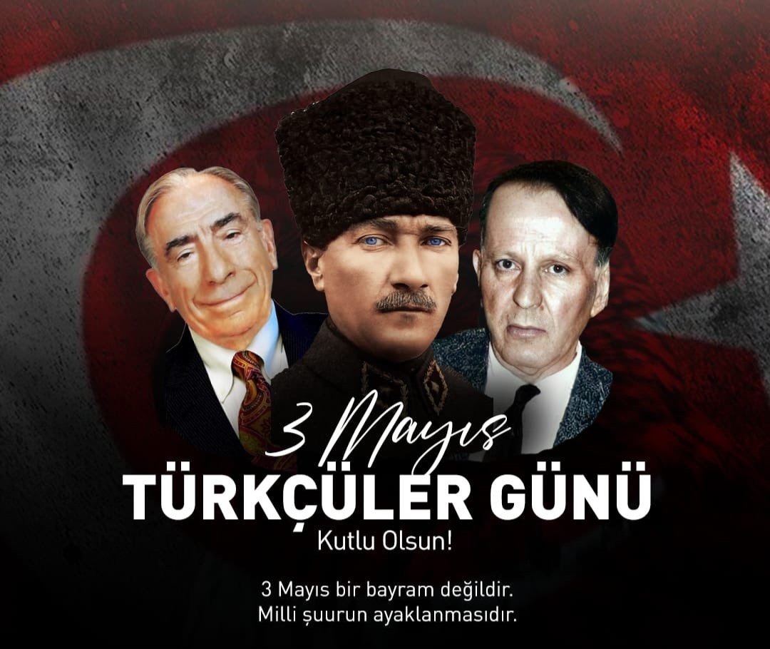 KoseAltug's tweet photo. “3 Mayıs 1944 bir dönüm günüdür. Türkçülerin ızdırabı ile yuğurulmuş ve tehlikeyi geriye atmış bir dönüm günü.”

- Hüseyin Nihal Atsız

#3Mayıs
#TürkçülerGünü https://t.co/7tkrbCMlGG
