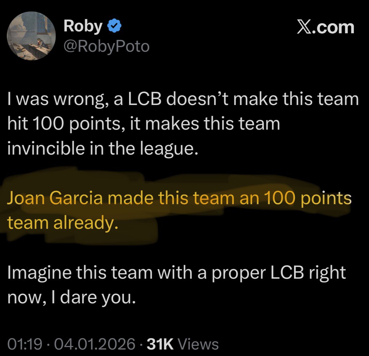 Roby tweet media