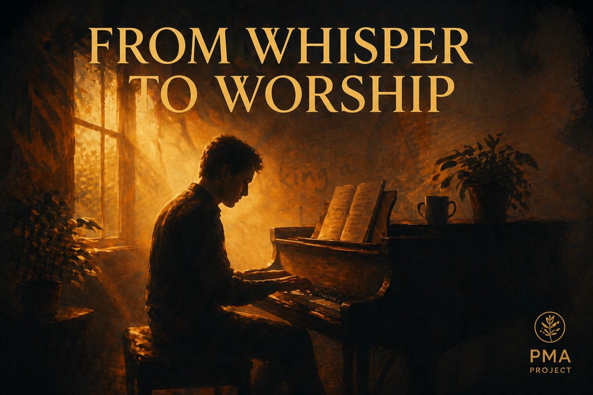 ThePMAProject1's tweet image. Ever wonder what the first draft of a worship song sounds like? Usually, it's just me, a piano, and a lot of 'Lord, help me say this right.' The journey from a whisper to a full track is a holy one. ✨

thepmaproject.org
#Spotify #Itunes #GOD #BetheLight