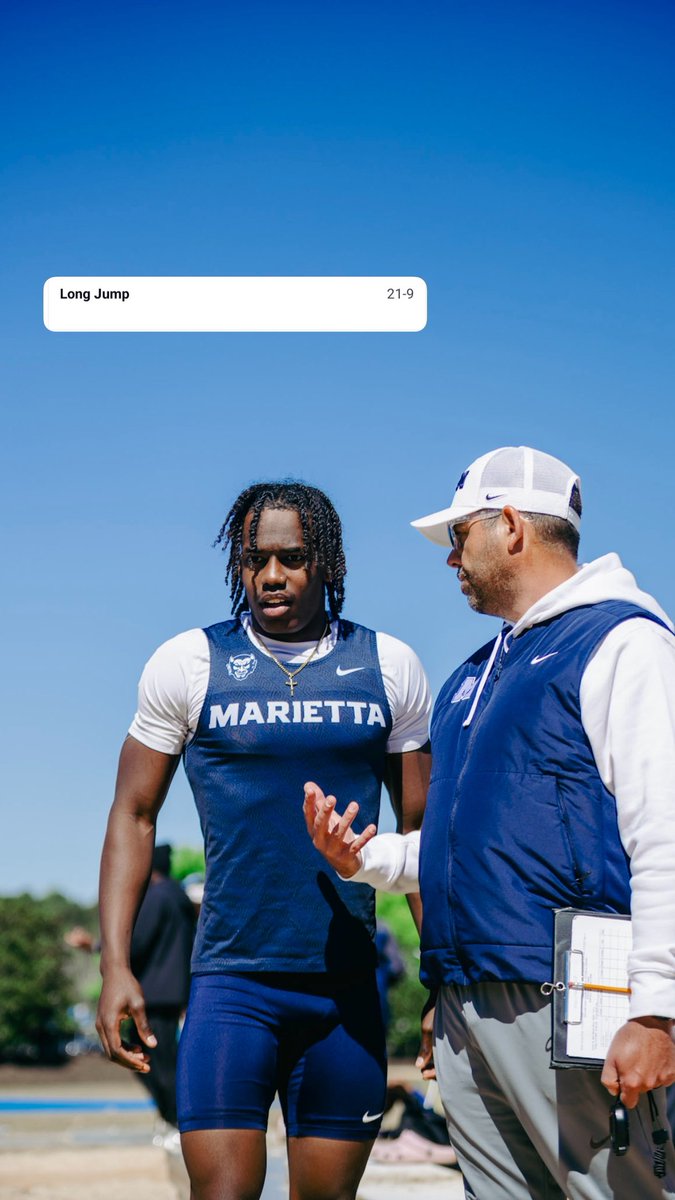 NateChambliss7's tweet image. Closed out my long jump season strong ending with a 21'9 🤝 Made it to sectionals in my first year. Grateful for the growth. Now it’s time to lock in for football season 💪🏾🏈Thank you  @CoachBup &amp;amp; @MariettaTrack #TrackAndField #LongJump #Sectionals #FootballSeason #MariettaTrack