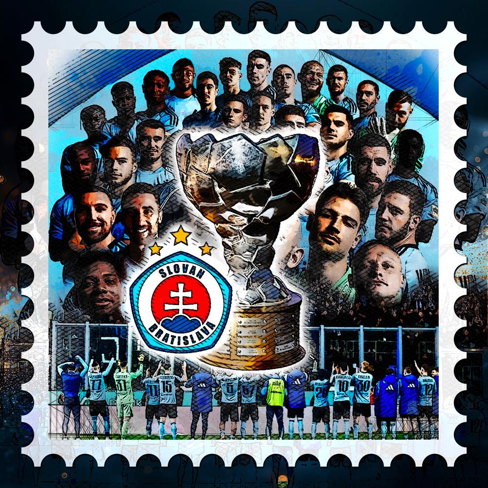 Memo16_NFT's tweet image. #NFT in honor of winning 2026 Slovak First Football League by SK #Slovan Bratislava. 
Minted in the day of win. 02 May 2026.