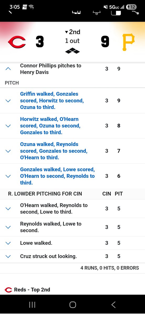 curtisifer's tweet photo. 7 consecutive batters walked absolutely diabolical https://t.co/WNzFhA9Cgm