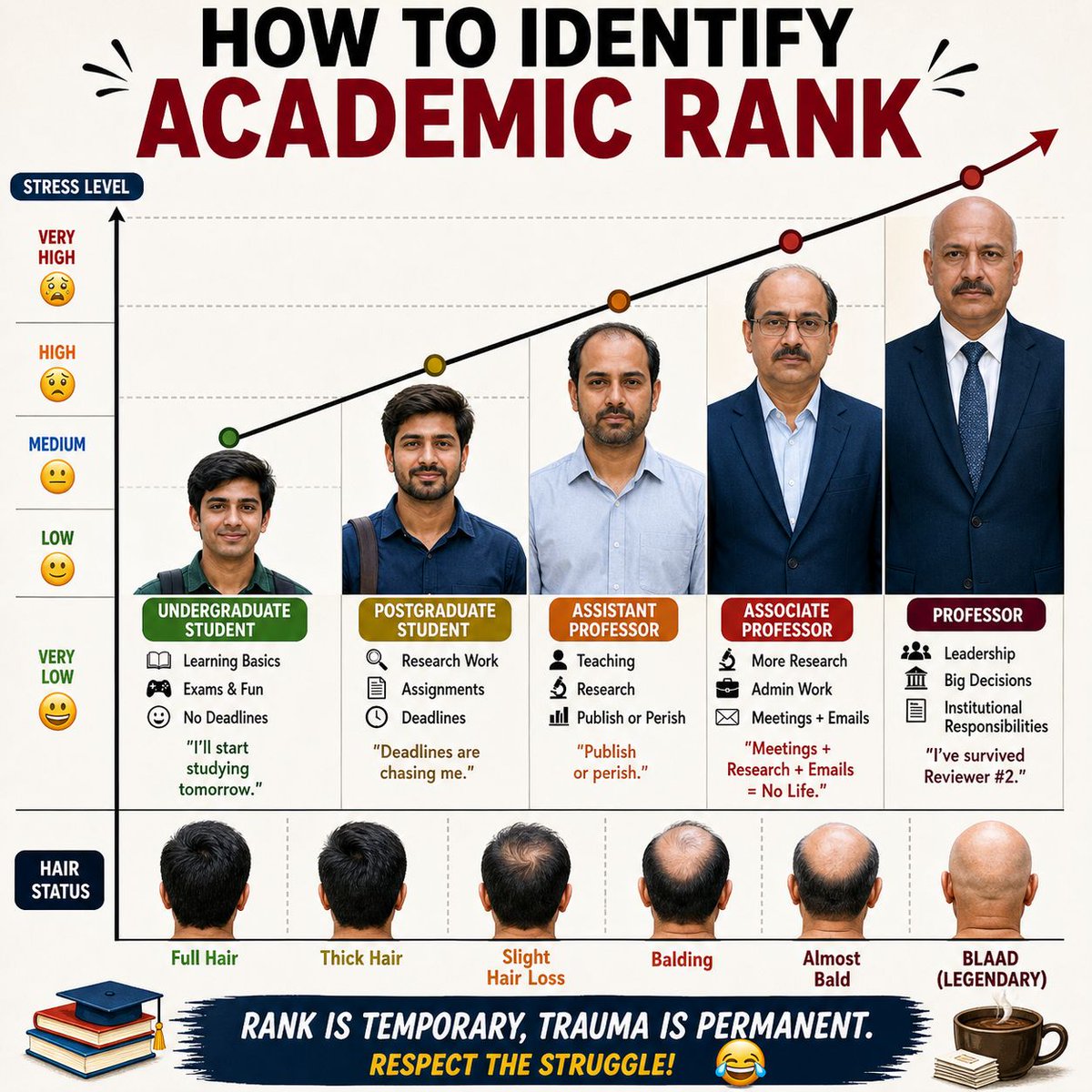 how to identify academic rank