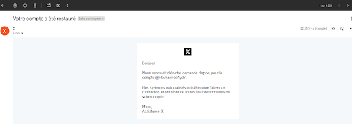 hovhannesa67766's tweet image. @Support @Safety @XFrance My account @HovhannesAydin is bugged. 3rd restoration email received today (see pic 1), but UI still says "Suspended" (pic 2). Database sync error after my Dec hack. Please fix! 🛠️ #XBug #Support