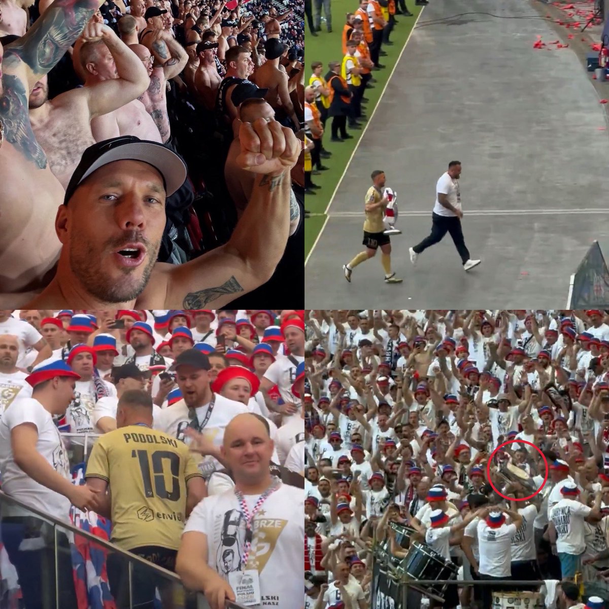 Esto es espectacular. 

Con 40 años, Lukas Podolski se coronó campeón de la Copa de Polonia con el Górnik Zabrze, club del que son hinchas él y toda su familia. Un equipo que no ganaba esa Copa hacía 54 años y por eso él se puso el reto de jugar ahí  con la promesa de hacerlo