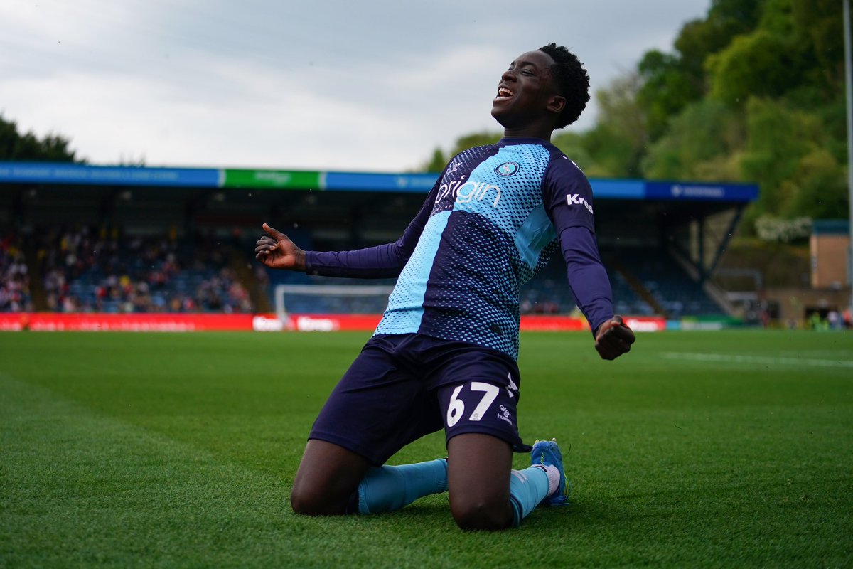 wwfcofficial's tweet photo. Micah’s magic moment 🙌 

Academy winger Micah Olabiyi scored a stoppage-time winner on his @EFL debut to secure all three points against Rotherham United. https://t.co/tnsihXWvAg