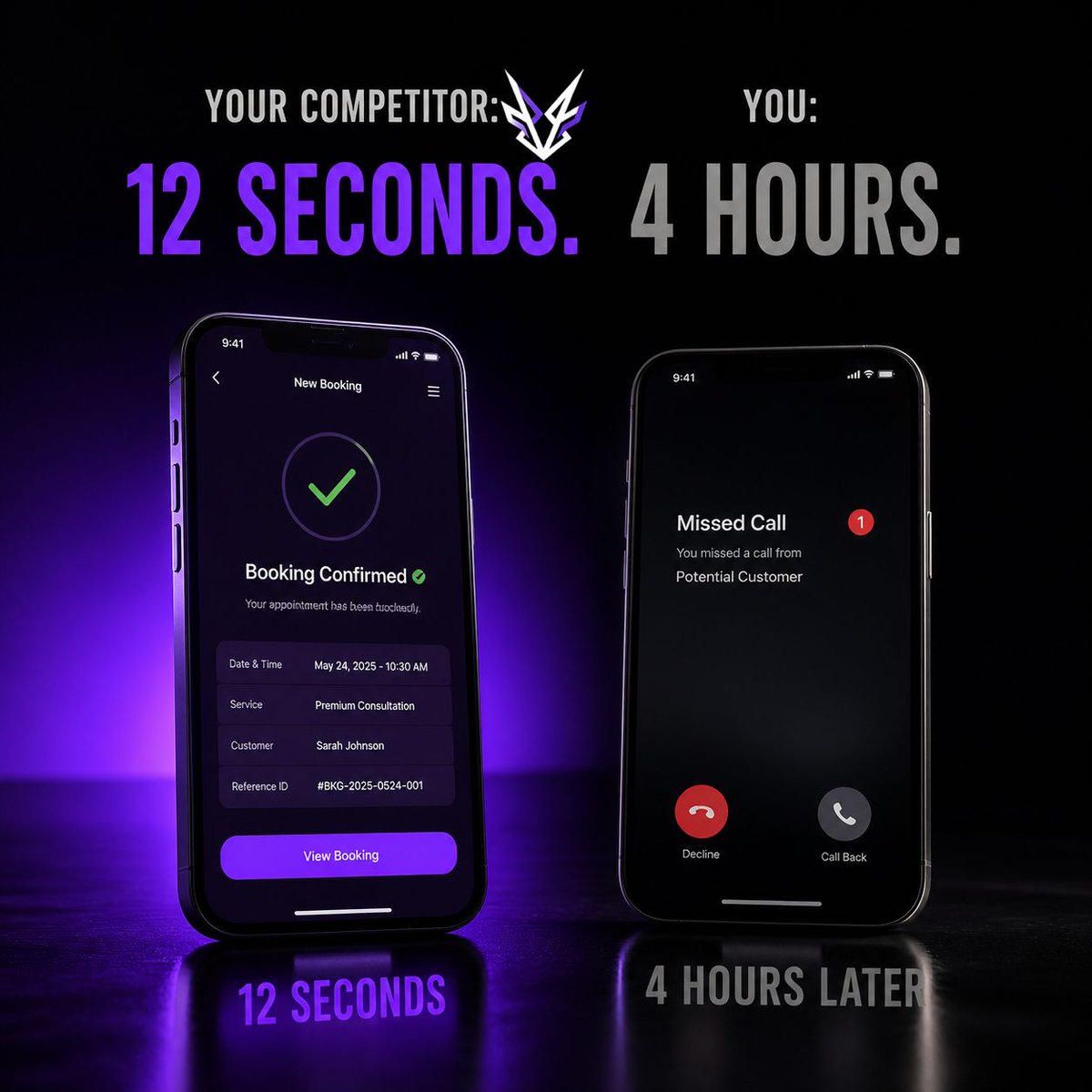 OryxAutomates's tweet image. Respond in under 60 seconds = 391% more conversions.

After 5 minutes? 80% drop.

Your competitor responds in 12 seconds. You respond in 4 hours.

Who's getting the job?

oryxaiautomations.com

#SpeedToLead #AI #BusinessAutomation