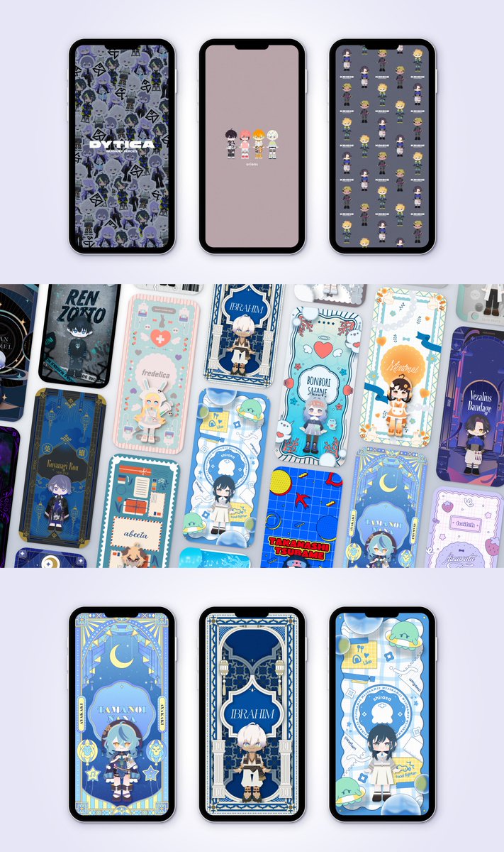ddb_daidaiblue's tweet photo. #ゴールデンウィークSNS展覧会2026
Vtuberさんの世界観で
スマホ壁紙デザインしてます📱✨

推しに合いそうなのある？👀
（タップ推奨） https://t.co/xOTfJE7T3r