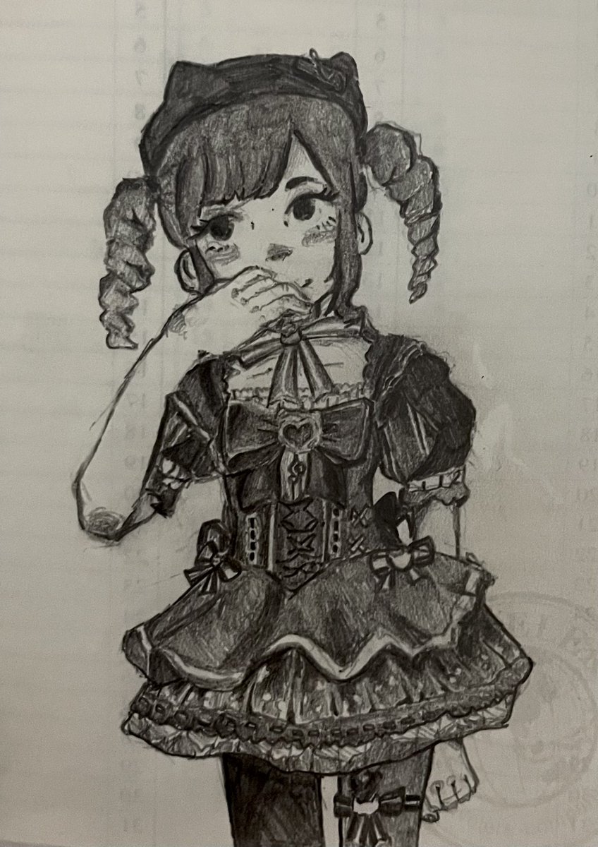 evenlooping's tweet photo. wanted to draw the new pjsk outfit bc i’ve been obsessed #yaas yes i only do traditional art and have same face syndrome sigh but i miss DRAWING!!! https://t.co/z9j00QAOF4
