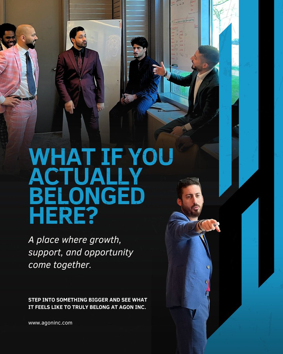 agoninc_'s tweet image. Belonging starts when you step into an environment that pushes you to grow.  👏  At Agon Inc, that’s exactly what we create every day.

Start here! bit.ly/41g5zgB
-
#careergrowth #jobopportunity #entryleveljobs #salescareer #teamculture