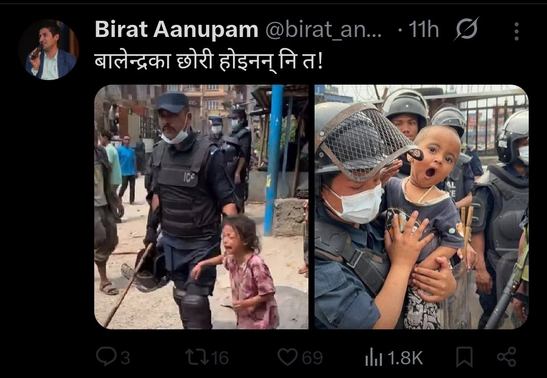 Has Birat aanupam tweeted about balen today? tweet media