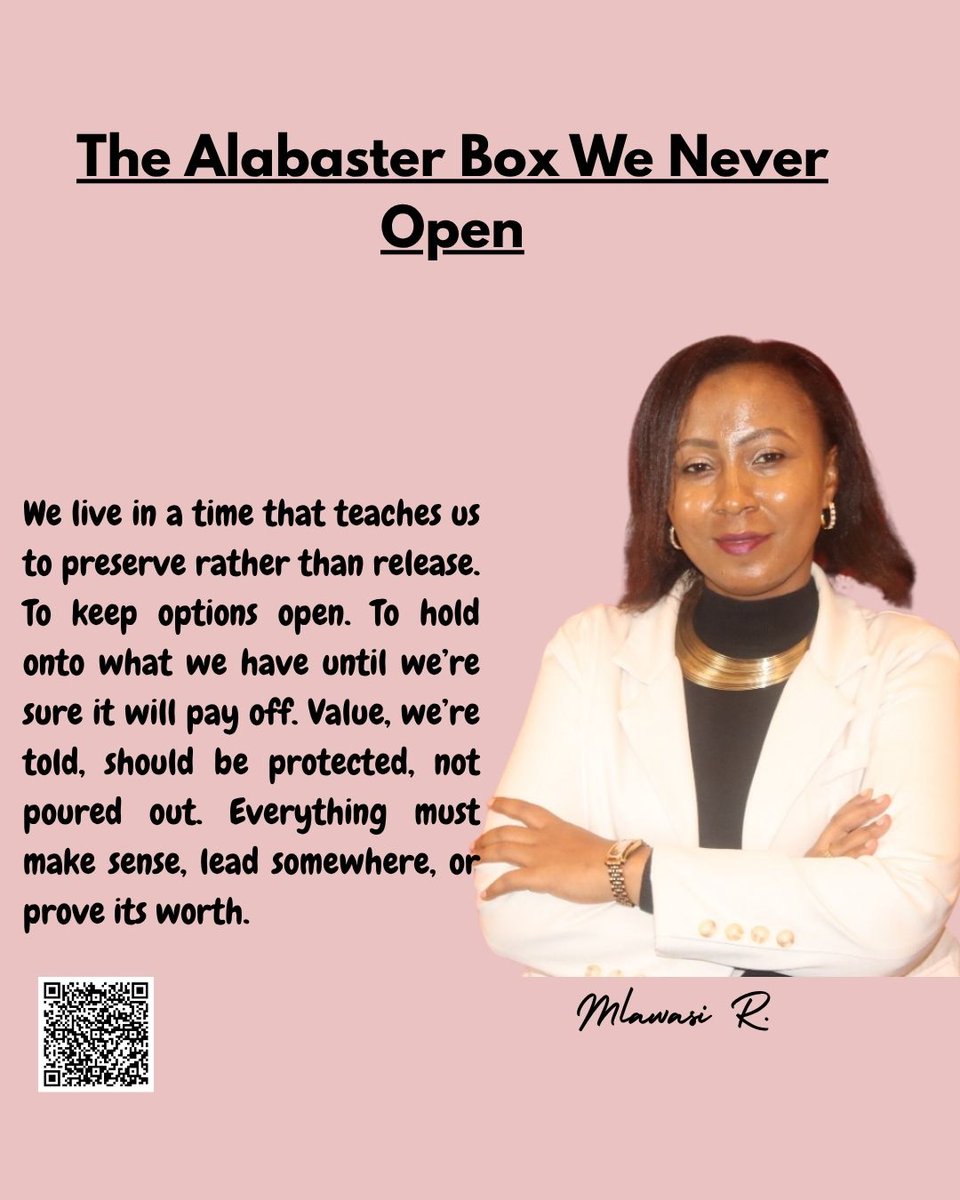 BeckyMlawasi's tweet image. The Intentional Voice is my personal blog where I bring my thoughts to life through my writing. 

Scan the QR code to engage more....

#Intentionality #blogpost  #dream #dare #do