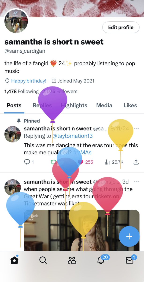 sams_cardigan's tweet image. ballon day!! My “dancing with our hands tied” birthday 😊🫶🏻 #birthday