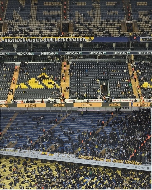 futbolarena's tweet photo. Fenerbahçe - Başakşehir maçı öncesi an itibariyle Kadıköy'de tribünler. https://t.co/f0fXiGDiOs