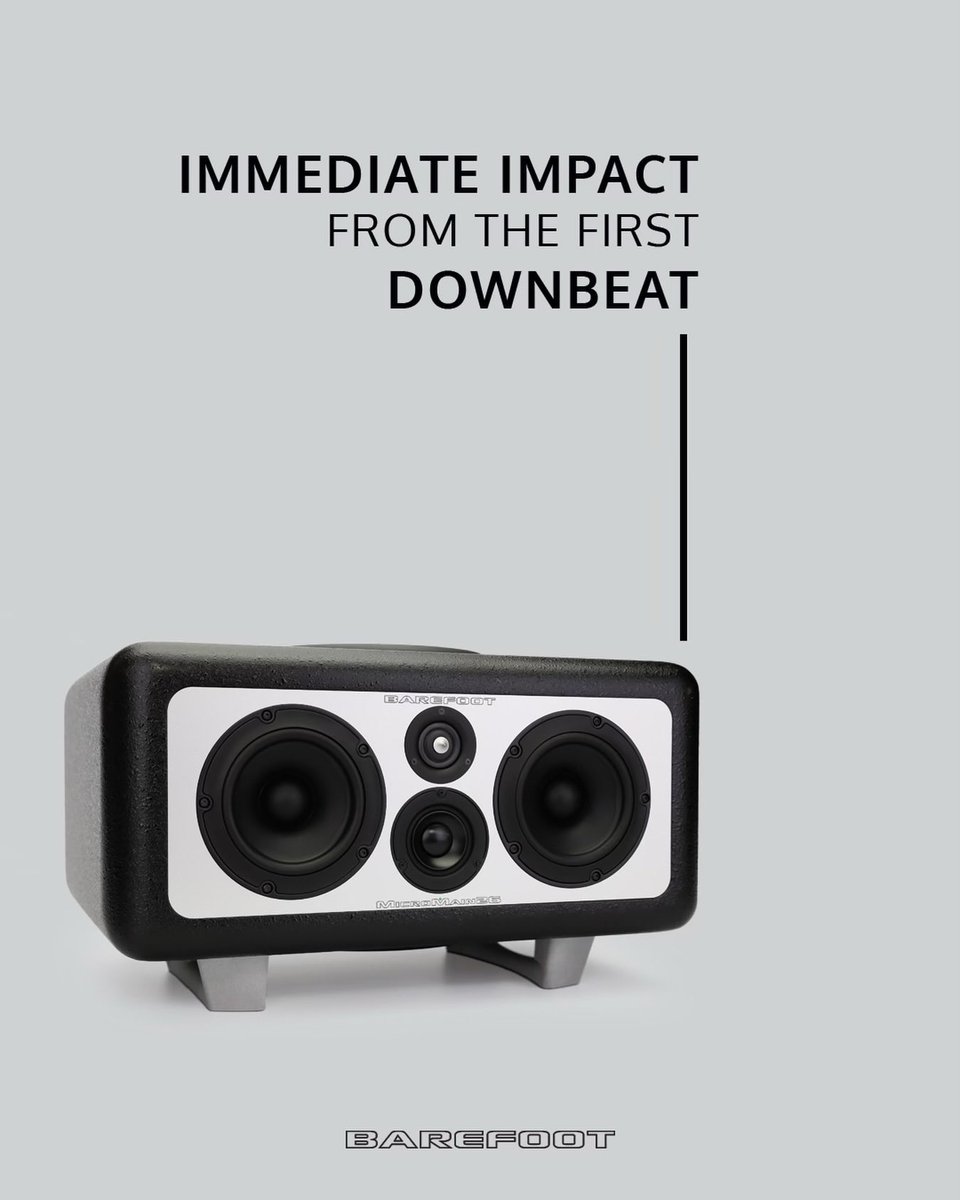 BarefootSound's tweet photo. Designed to translate accurately across listening environments, the MicroMain26 4-way active monitor with 10″ Dual-Force Technology subwoofers delivers immediate impact from the first downbeat.
🔈 https://t.co/BHzc0sRrct
#MicroMain26 #BarefootSound #DualForceTechnology #MusicProduction #StudioMonitors