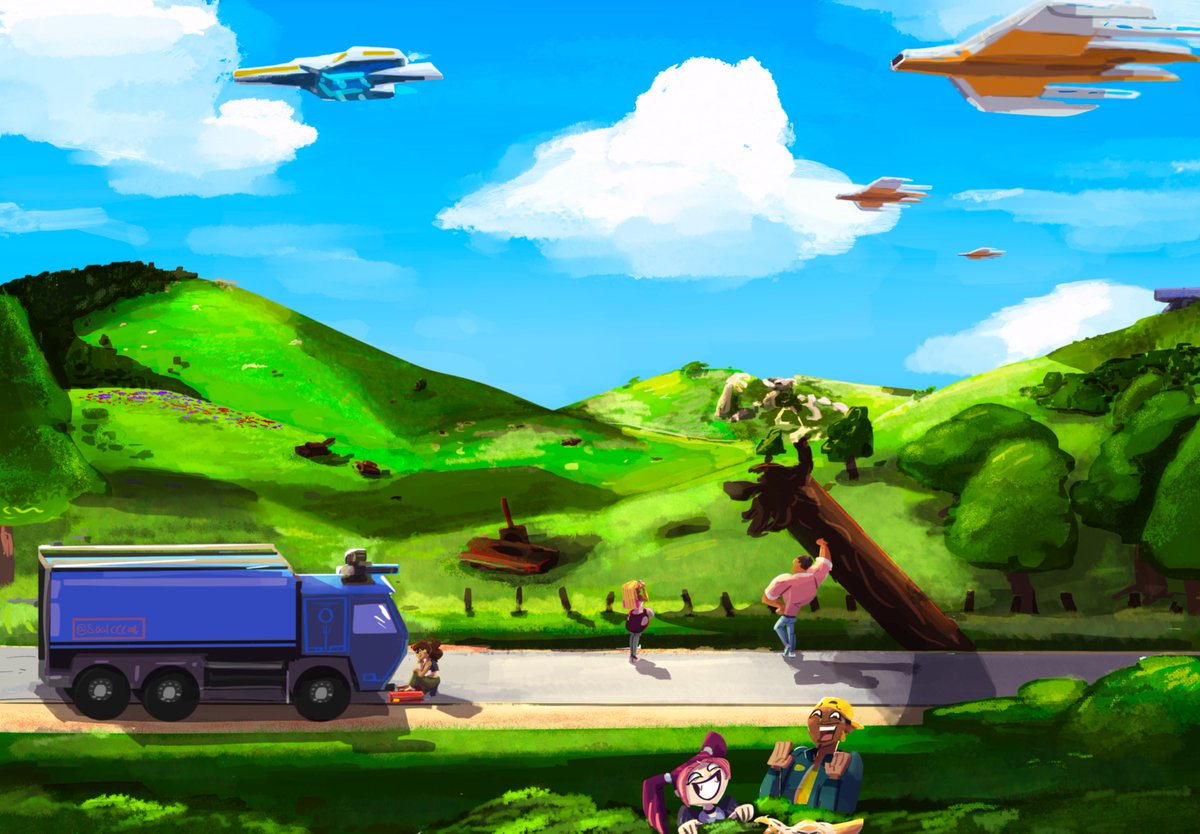 Road Trip with the Reboot gang! Whilst Axel fixes the truck as they head to a fortress city, the others take in the battered vista around them!

#tdtwt