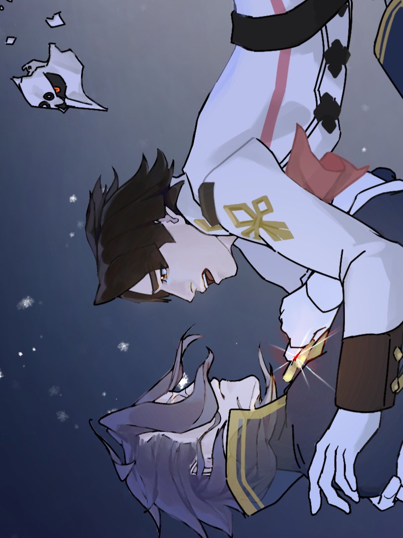 Zeadrawing's tweet photo. A pair of decidedly not gentle hands firmly grasped him, preventing him from fleeing to the realm of the deceased.
#大逆転裁判 https://t.co/spcUCUbJPW