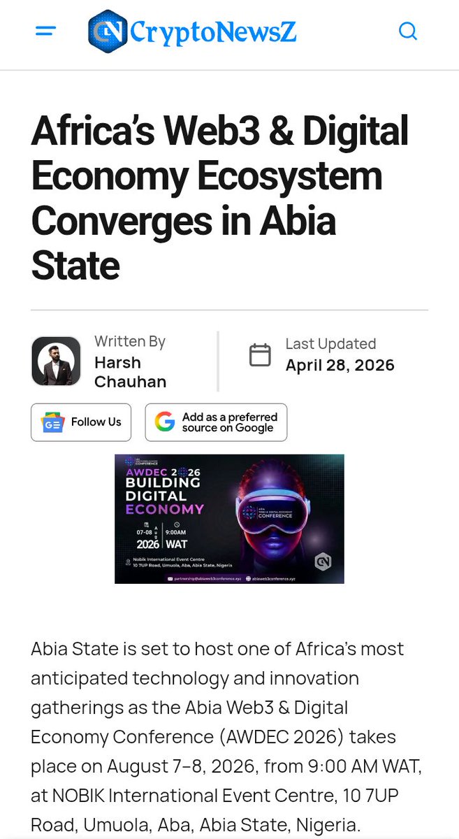 Abia Web3 & Digital Economy Conference tweet media