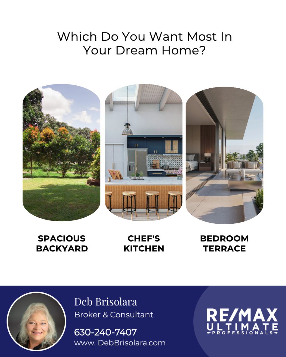 DebBrisolara's tweet image. There are many different things to think about when buying a new home, but which one is a must-have?

#homemade #homedecor #interior #debbrisolara #remaxultimateprofessionals #debragoyettebrisolara #openingdoorsforyou #forsale #buyahome #plainfieldil #romeovilleil