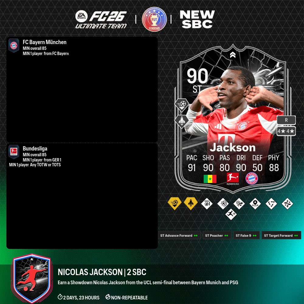 FifaUtPosting's tweet image. Lo nuevo de hoy!
- jackson sbc
- guirassy sbc
- zabarnyi sbc
- 3x83 bundesliga
- nueva evo
#FC26 #EAFC26
