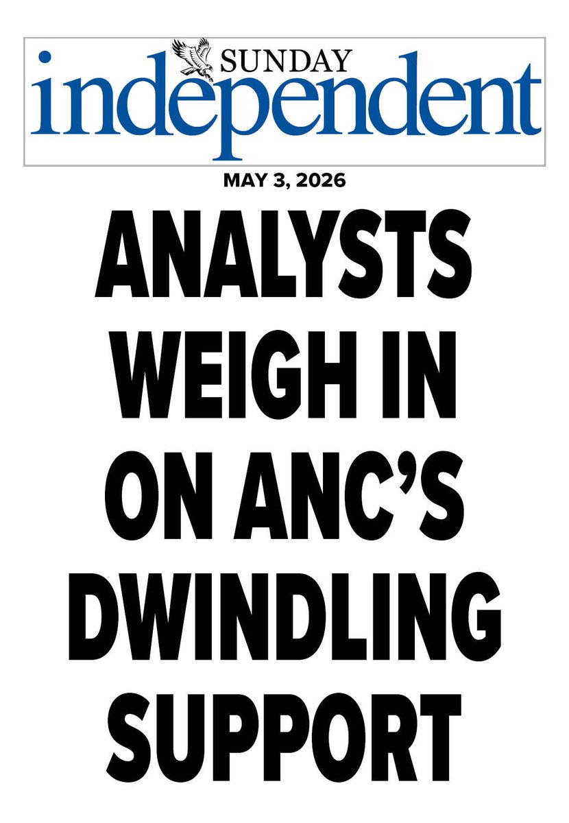 SundayIndy's tweet photo. Sunday Indy has your Sunday covered with all the latest news for tomorrow. 

Get your copy of Sunday Indy at selected stores in Jhb.

#SundayIndy https://t.co/58lsdGBJoT