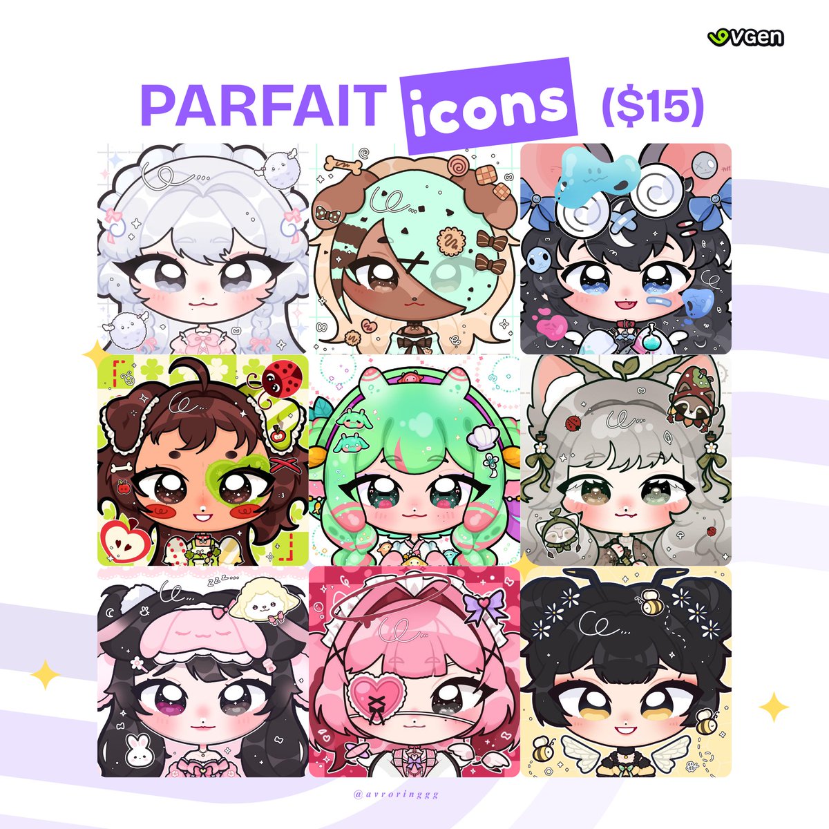parfait ꒰ icons ꒱ samples ♡ #VGen