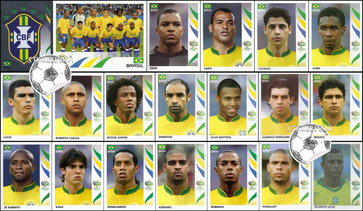 Stickerpedia1's tweet image. Brazil WC 2006 #panini